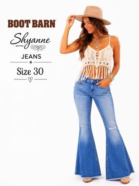 BOOT BARN Shyanne Ripped High Rise Flare Jeans Size 30. OBO!!!!!